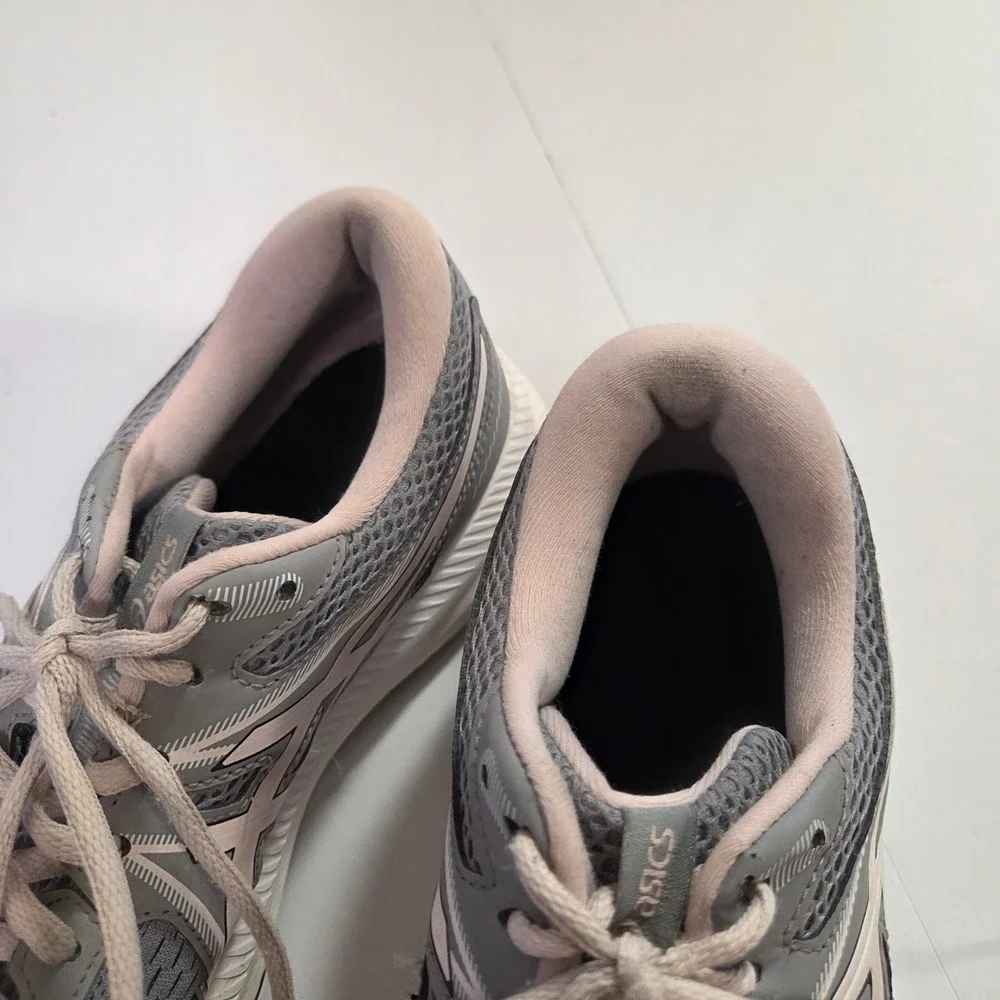 Asics Gel Contend‎ 7 Women's Running Shoes Gray Pink Lace Up Athletic Size 8.5
